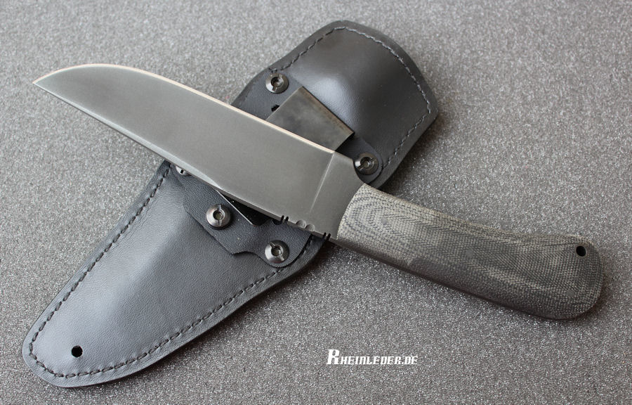 Daniel Winkler WK II Field Knife an Lager, Rheinleder